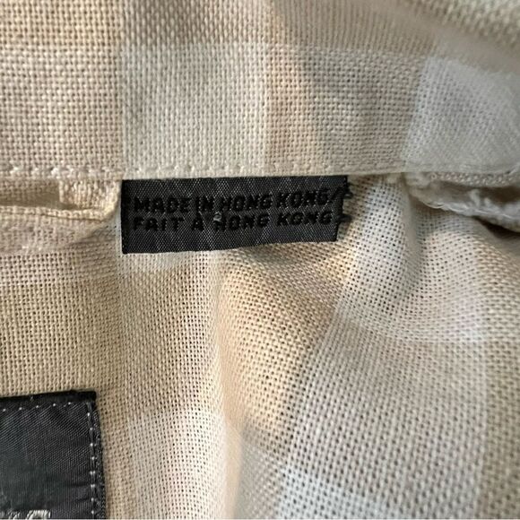 Vintage Oversized White & Tan check Blazer by Liz Wear size Small - Picture 8 of 8